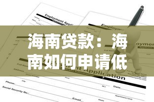 海南贷款：海南如何申请低息融资