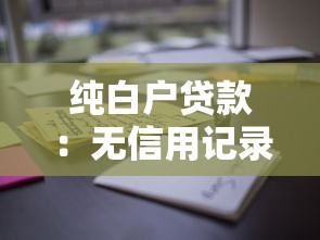 纯白户贷款：无信用记录如何申请贷款