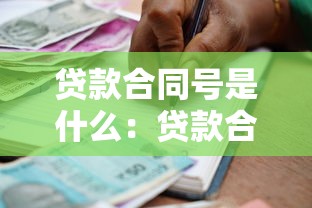 贷款合同号是什么：贷款合同编号如何查找与使用