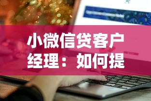 小微信贷客户经理：如何提升小微企业贷款业务绩效