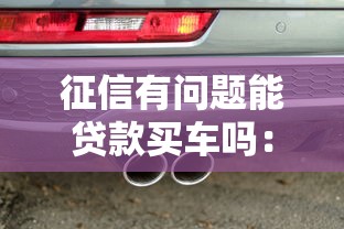 征信有问题能贷款买车吗：征信不良能否贷款购车