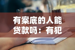 有案底的人能贷款吗：有犯罪记录能否申请贷款