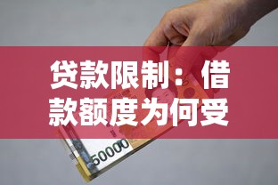 贷款限制：借款额度为何受限