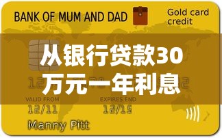 从银行贷款30万元一年利息是多少：30万贷款年息如何计算最划算