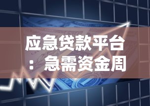 应急贷款平台：急需资金周转时如何快速申请借款