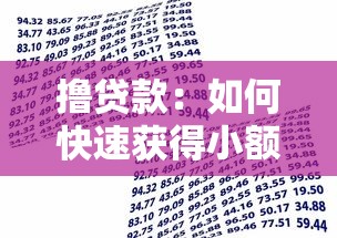 撸贷款：如何快速获得小额资金周转