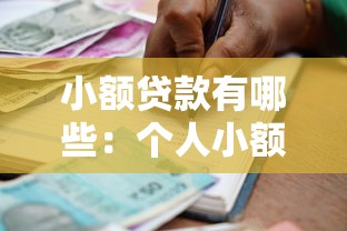 小额贷款有哪些：个人小额借款渠道有哪些