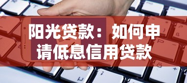 阳光贷款：如何申请低息信用贷款