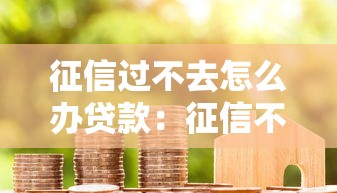 征信过不去怎么办贷款：征信不良如何成功申请贷款