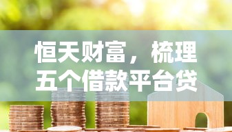 恒天财富，梳理五个借款平台贷款不看征信