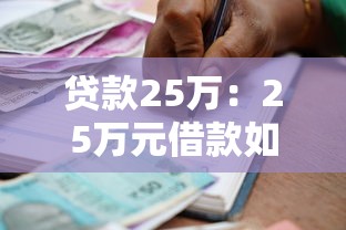 贷款25万：25万元借款如何规划更合理