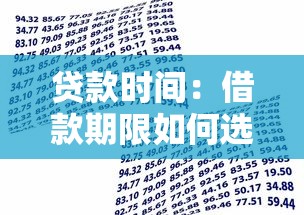 贷款时间：借款期限如何选择最划算