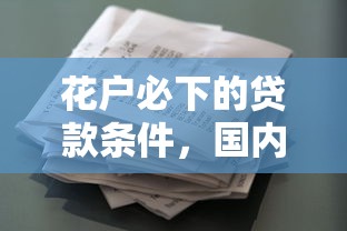 花户必下的贷款条件，国内五大2025最新合法的贷款平台