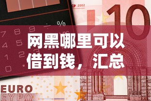 网黑哪里可以借到钱，汇总五个2025最新有那些平台可以借钱