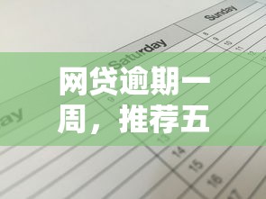 网贷逾期一周，推荐五个2025最新60岁借钱的平台100%能借到