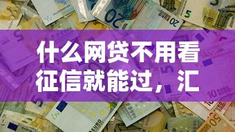 什么网贷不用看征信就能过，汇总五个2025最新17岁贷款平台