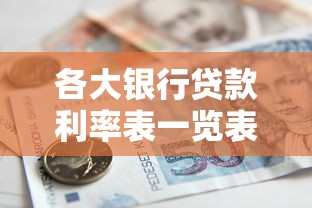 各大银行贷款利率表一览表：2025年各银行贷款利率谁最低