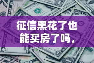 征信黑花了也能买房了吗，省内五个2025最新2025无征信要求的贷款平台