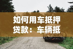 如何用车抵押贷款：车辆抵押贷款申请流程详解