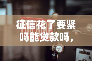 征信花了要紧吗能贷款吗，介绍五个2025最新正规网络贷款平台排名不分先后不分先后