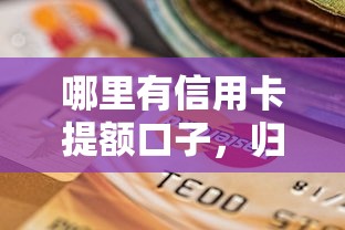 哪里有信用卡提额口子，归纳5个2025最新汽车抵押贷款平台正规