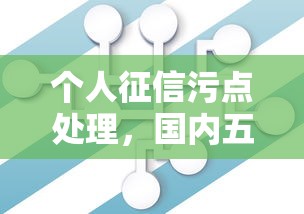 个人征信污点处理，国内五大2025最新借钱的平台
