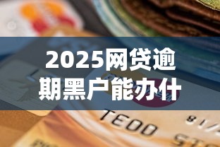 2025网贷逾期黑户能办什么网贷，整理五个2025最新专业贷款平台