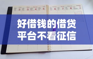 好借钱的借贷平台不看征信短期，国内五大2025最新综合评分不足平台能下款