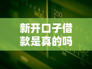 新开口子借款是真的吗，介绍五个2025最新什么贷款软件不上征信不用还