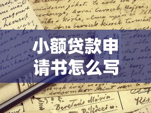 小额贷款申请书怎么写：如何撰写个人小额借款申请