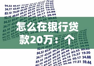 怎么在银行贷款20万：个人贷款20万的申请条件有哪些