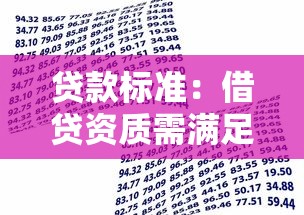 贷款标准：借贷资质需满足什么条件