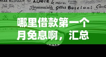 哪里借款第一个月免息啊，汇总五个2025最新2025放水网贷平台