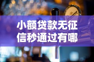 小额贷款无征信秒通过有哪些，例举5个2025最新贷款平台好