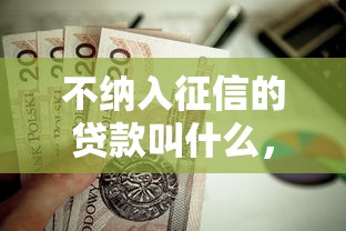不纳入征信的贷款叫什么，省内五个2025最新黑户可以借钱的平台