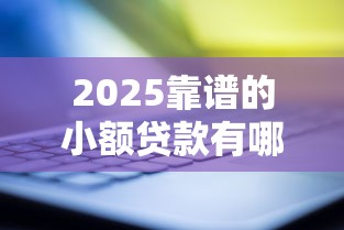 2025靠谱的小额贷款有哪些，国内五大2025最新高炮黑户
