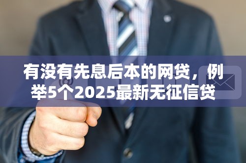 有没有先息后本的网贷，例举5个2025最新无征信贷款平台