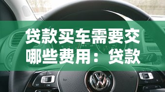 贷款买车需要交哪些费用：贷款购车隐藏费用有哪些