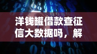 洋钱罐借款查征信大数据吗，解答五家2025最新借款平台借钱不看征信