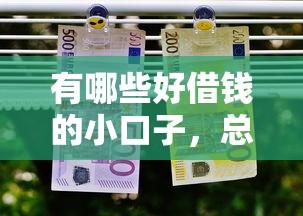 有哪些好借钱的小口子，总结五个2025最新17岁贷款平台