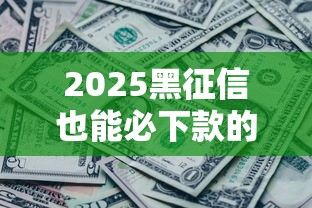2025黑征信也能必下款的网贷，阐述5家2025最新黑户平台能借款