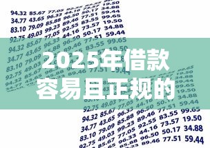 2025年借款容易且正规的贷款平台都有哪些，汇总五个2025最新贷款额度高的平台
