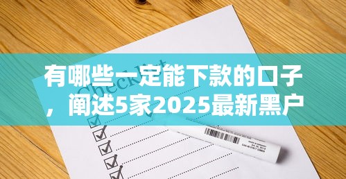 有哪些一定能下款的口子，阐述5家2025最新黑户贷款平台好下款快