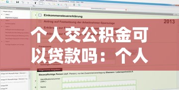 个人交公积金可以贷款吗：个人缴纳公积金能否申请贷款