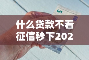 什么贷款不看征信秒下2025，汇总五个2025最新网贷比较正规的平台