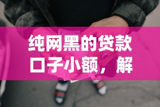 纯网黑的贷款口子小额，解答五家2025最新网贷正规平台
