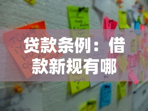 贷款条例：借款新规有哪些注意事项