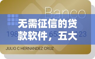 无需征信的贷款软件，五大2025最新征信黑了平台能借到钱