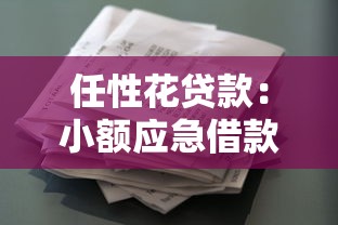 任性花贷款：小额应急借款如何快速获批