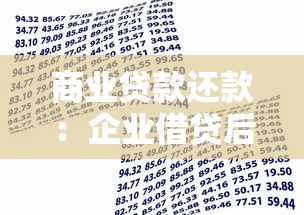 商业贷款还款：企业借贷后如何规划偿还资金